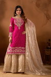 SR 1694 Heavy Micro Cotton With Embroidery Work Top With Plazo Dupatta Exporters In India